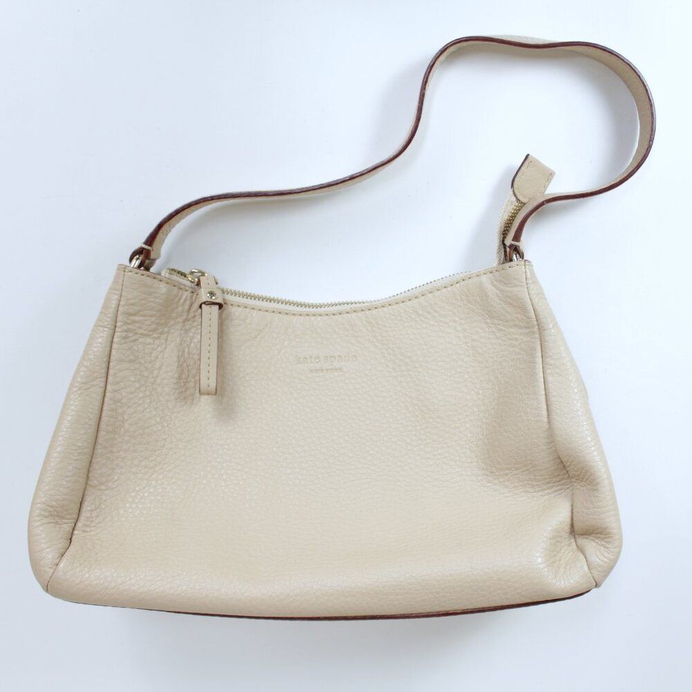 Kate Spade Hobo Handbag in Creamy Pebbled Leather